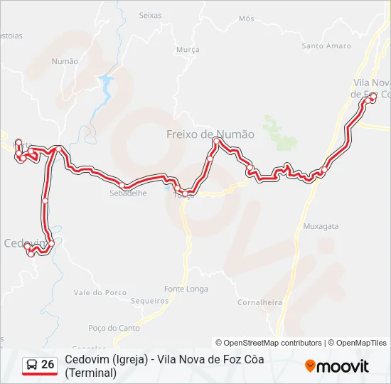 26 Bus Line Map