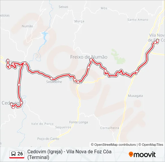26 Bus Line Map
