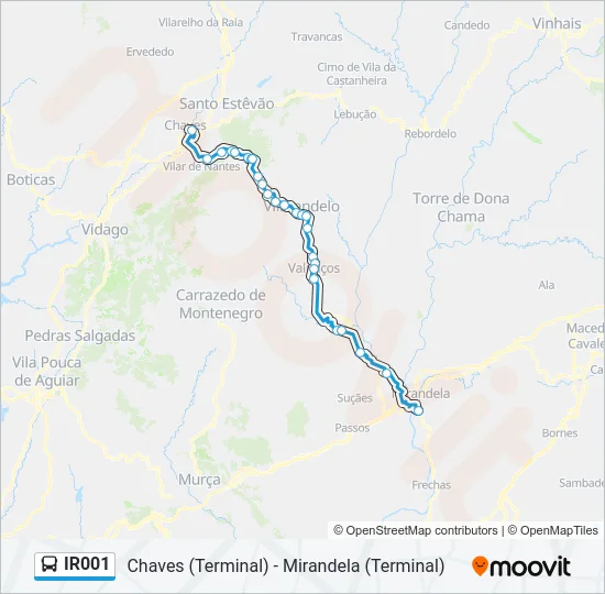 IR001 Bus Line Map