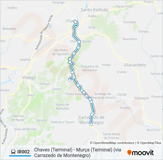 IR002 Bus Line Map