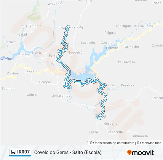 IR007 Bus Line Map