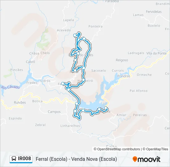 IR008 Bus Line Map