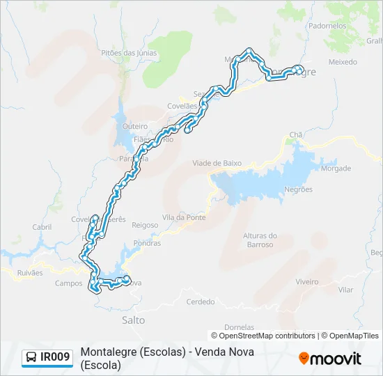 IR009 Bus Line Map