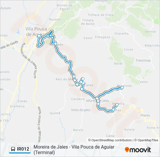 IR012 Bus Line Map