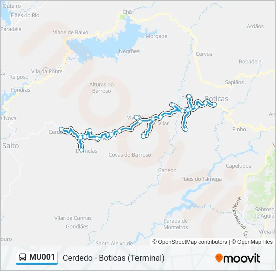 MU001 Bus Line Map