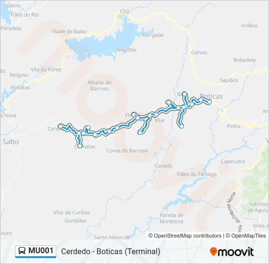 MU001 Bus Line Map