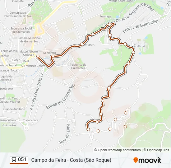 051 Bus Line Map