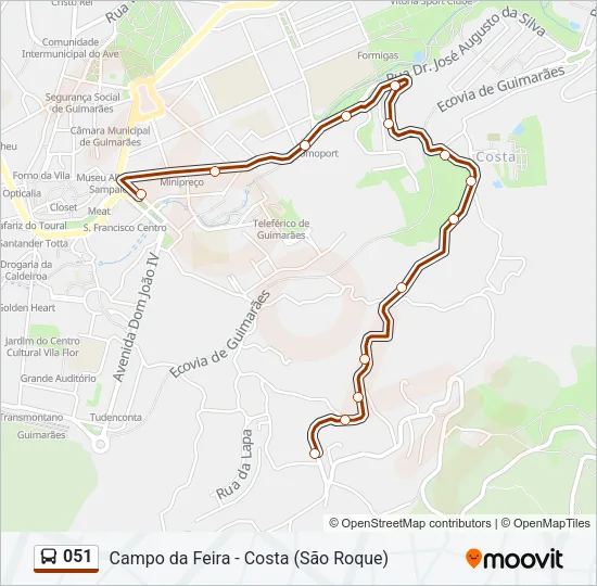 051 Bus Line Map