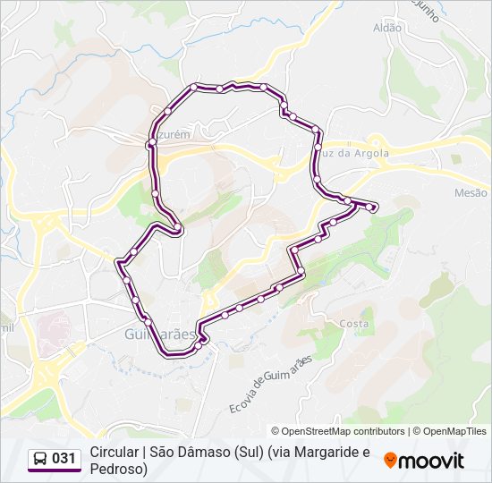 031 Bus Line Map