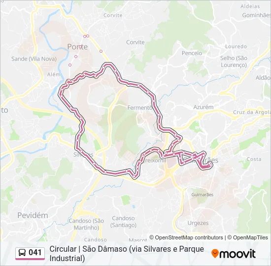 041 Bus Line Map