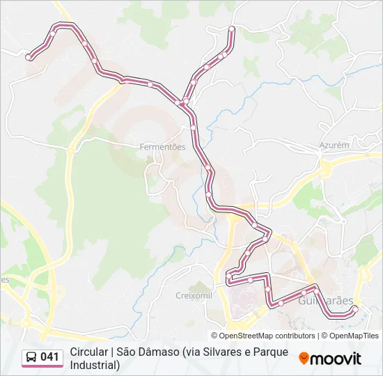 041 Bus Line Map
