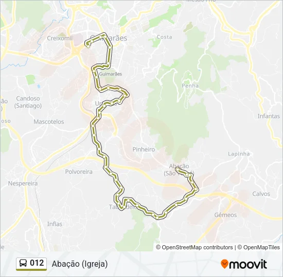 012 Bus Line Map