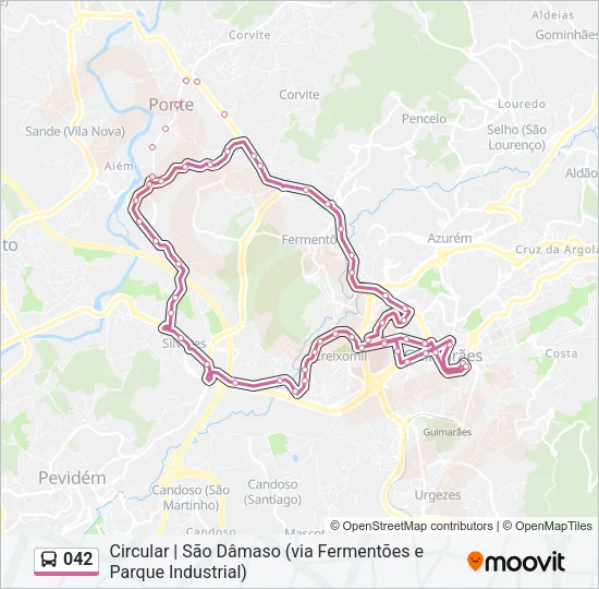 042 Bus Line Map