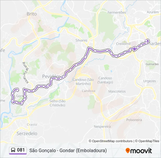 081 Bus Line Map