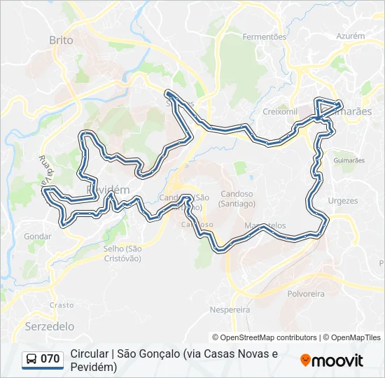 070 Bus Line Map