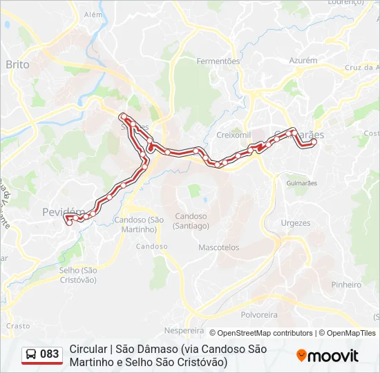 083 Bus Line Map