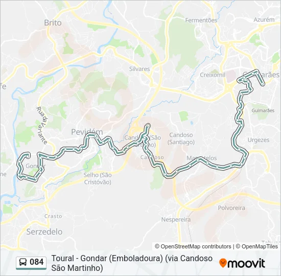 084 Bus Line Map