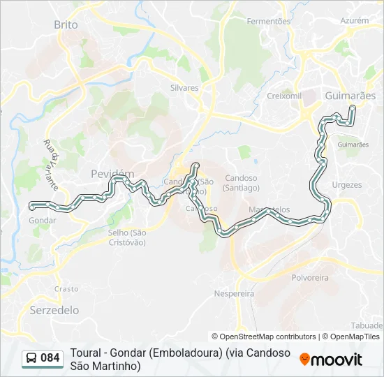 084 Bus Line Map