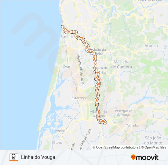 L. VOUGA train Line Map