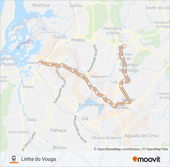 L. VOUGA train Line Map