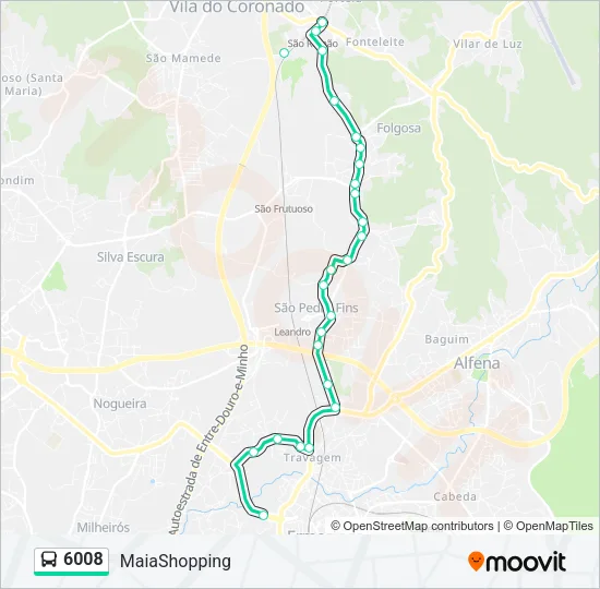 6008 Bus Line Map