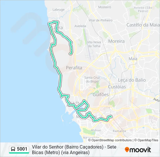 5001 Bus Line Map