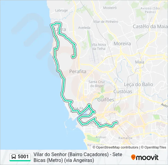 5001 Bus Line Map