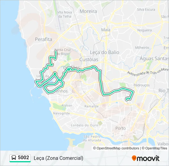 5002 Bus Line Map
