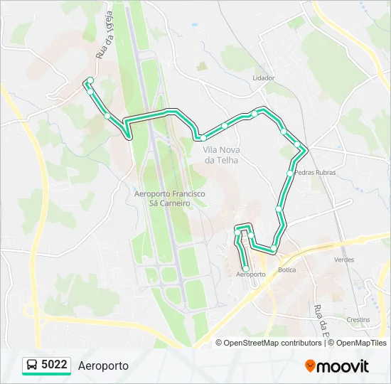 5022 Bus Line Map