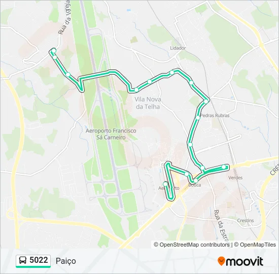 5022 Bus Line Map