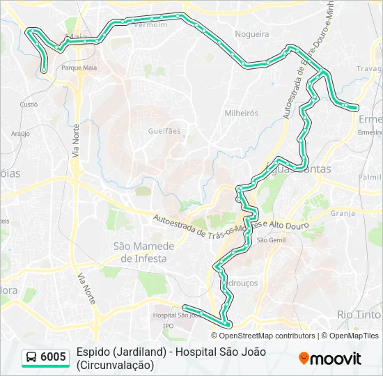 6005 Bus Line Map