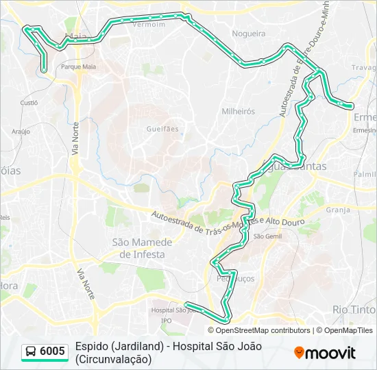 6005 Bus Line Map