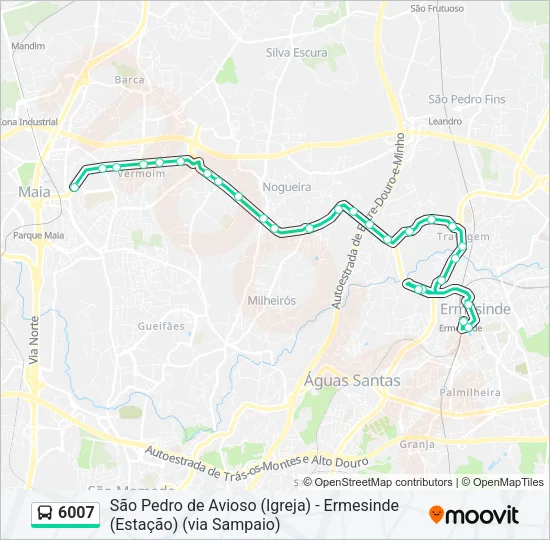 6007 Bus Line Map