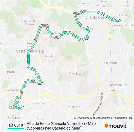 6010 Bus Line Map