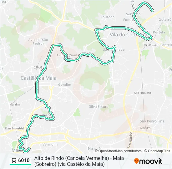 6010 Bus Line Map