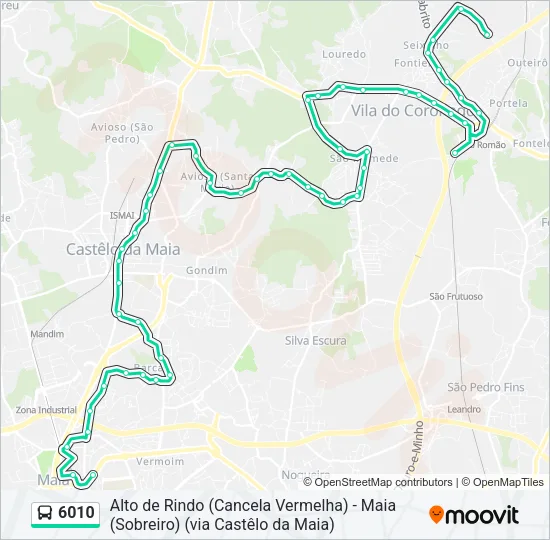 6010 Bus Line Map