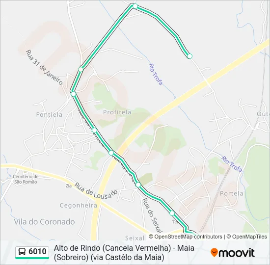 6010 Bus Line Map