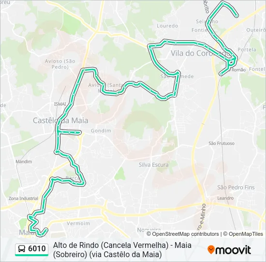 6010 Bus Line Map
