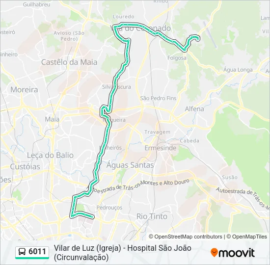 6011 Bus Line Map