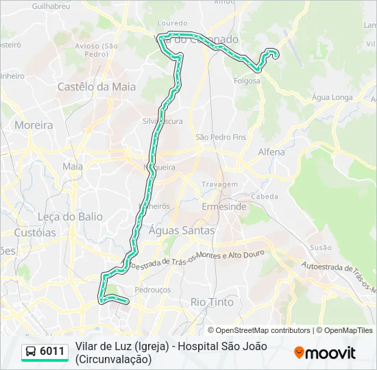 6011 Bus Line Map