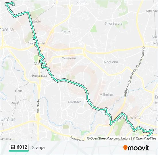 6012 Bus Line Map