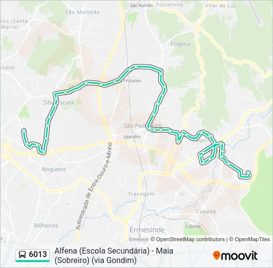6013 Bus Line Map