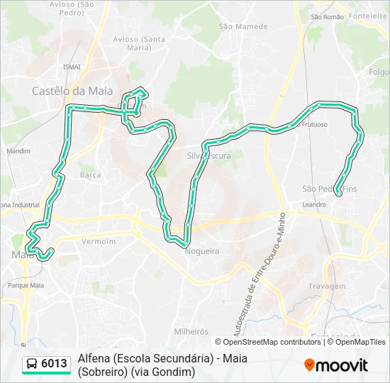 6013 Bus Line Map