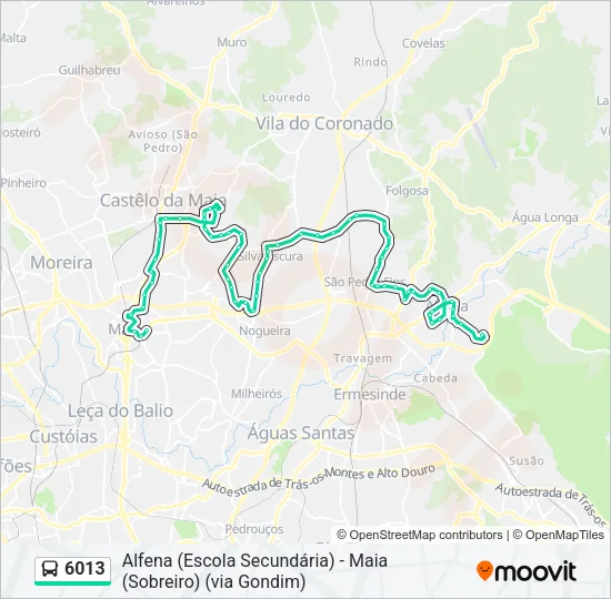 6013 Bus Line Map