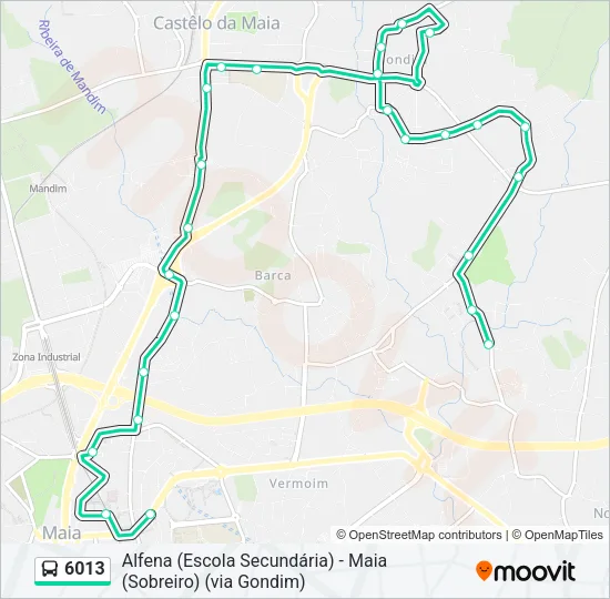 6013 Bus Line Map