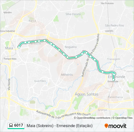 6017 Bus Line Map