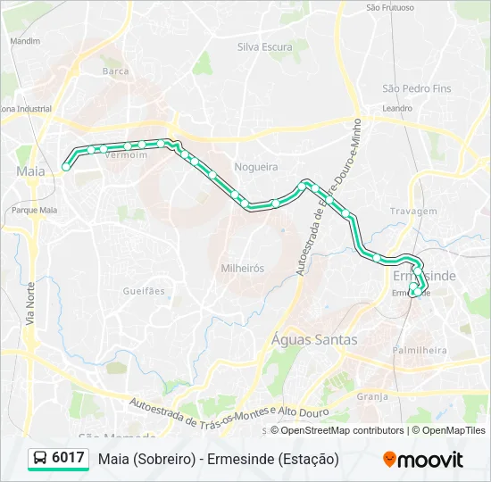 6017 Bus Line Map