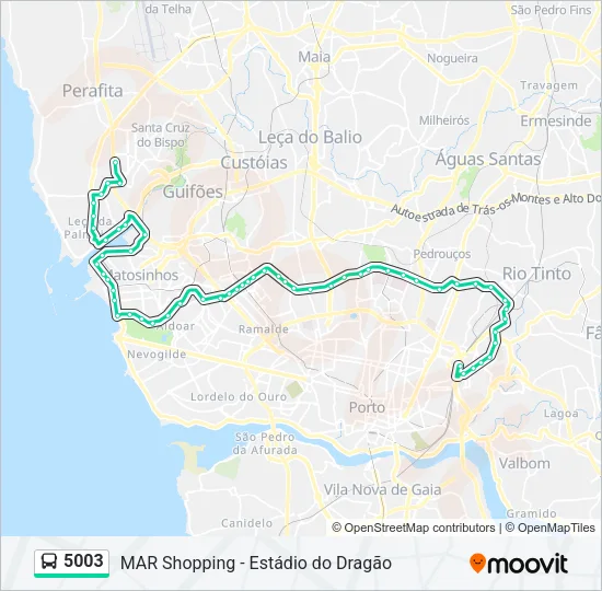 5003 Bus Line Map