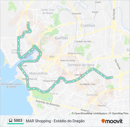 5003 Bus Line Map