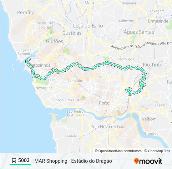 5003 Bus Line Map